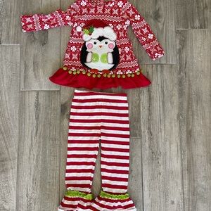 Penguin Christmas outfit.
